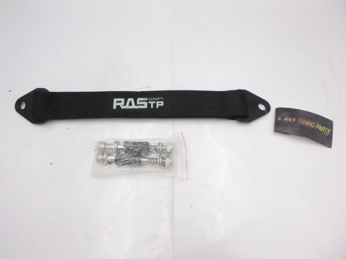 RAS Tuning 16" Black Wheel Tie Down Limit Strap w/ 10000lb Webbing Strength