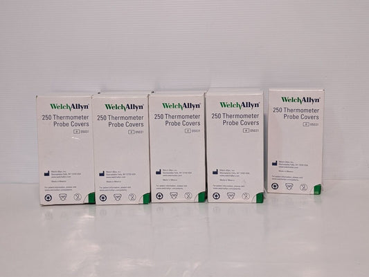 (1500) Welch Allyn 05031 Thermometer Probe Covers, 6 Boxes of 250, 5 + 1 Boxes