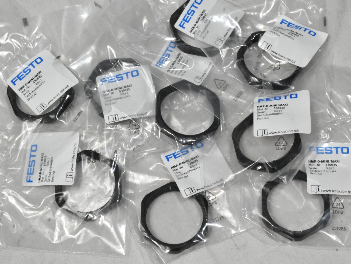 [Lot of 9] Festo HMR-D-MINI/MAXI Hex Nut 530025 New