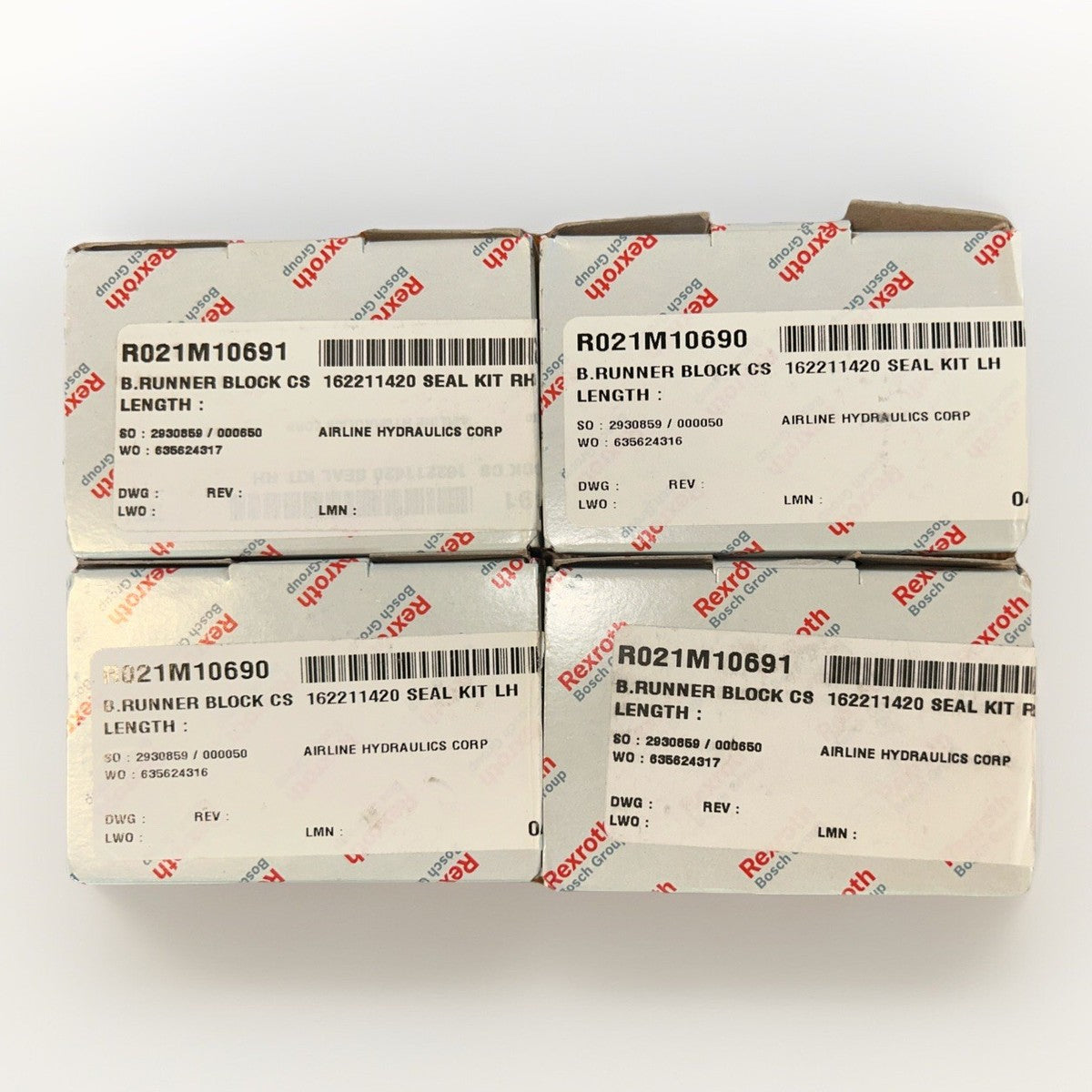 Lot of 4 Rexroth Bosch R162211420 Ball Runner Block Carbon Steel New in Box!  P9