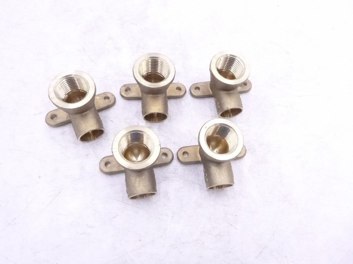 5 Pack Everbilt 1/2" Bronze Lead Free Pressure 90° Drop Ear Cup x F Elbow