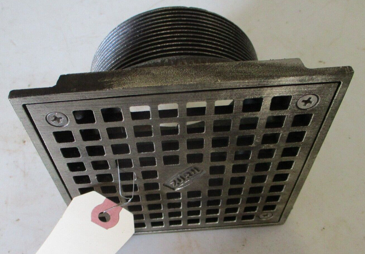 ZURN JP2280-S5 Nickel Bronze 5" Square Strainer Assembly w/ 4" threaded FIP