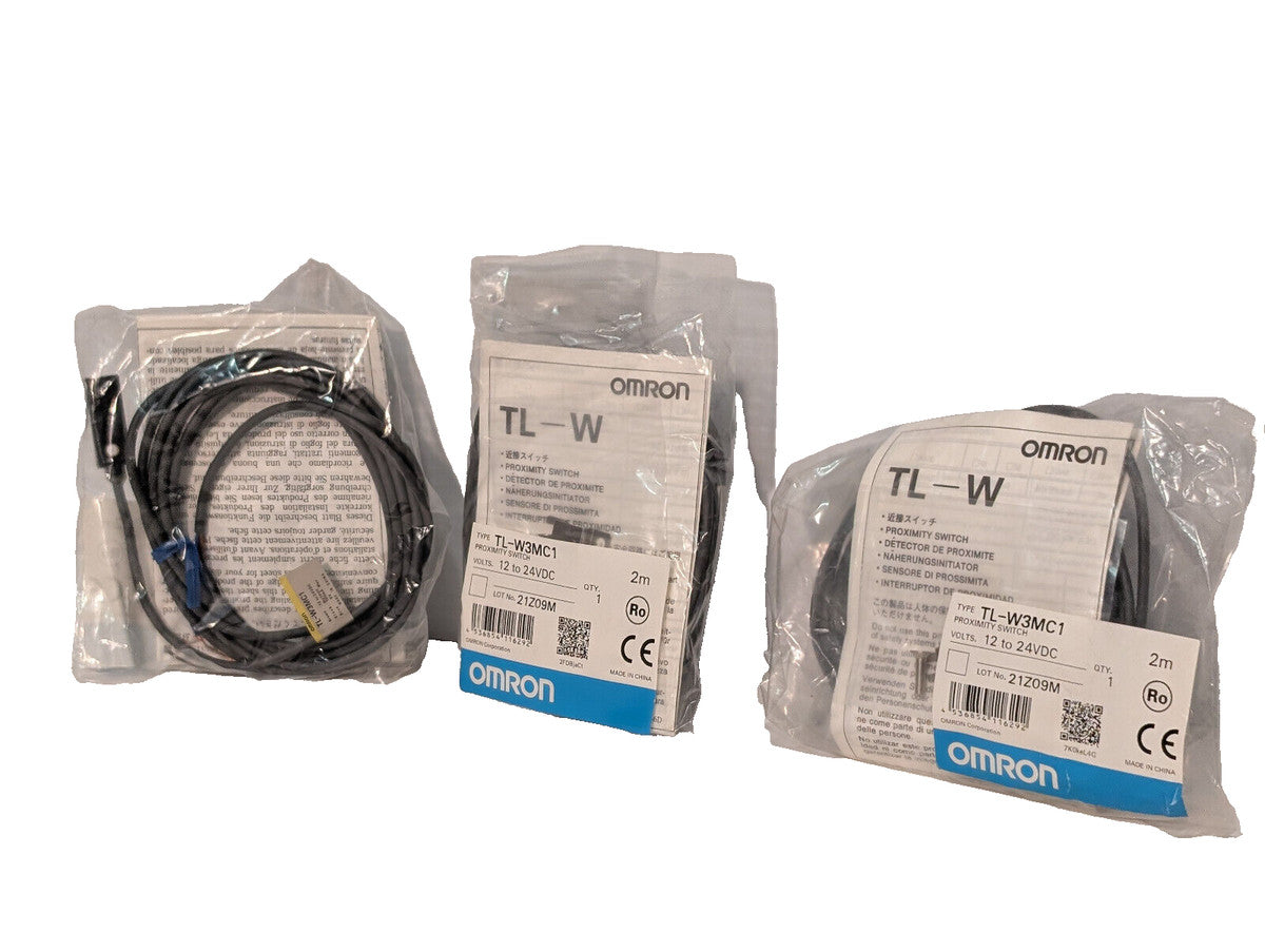 Lot of 3: Omron TL-W3MC1 Proximity Sensor Switches 12-24VDC