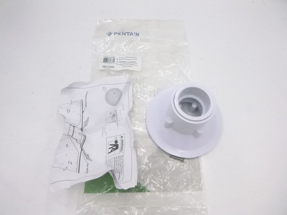 Pentair Floor Inlet Fitting 08417-0000 w/ 1-1/2" Slip Bushing White SwimQuip