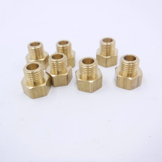 7 Pack 3/8" FIP x 9/16" MIP Brass Adapter Fitting