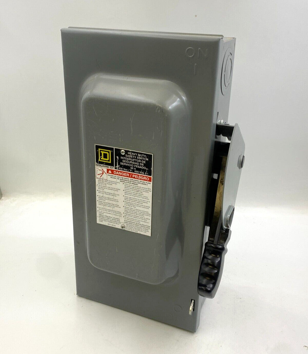 Square D HU362N Safety Disconnect Switch Non-Fusible 60A 600V 60HP 3P 3PH Type 1