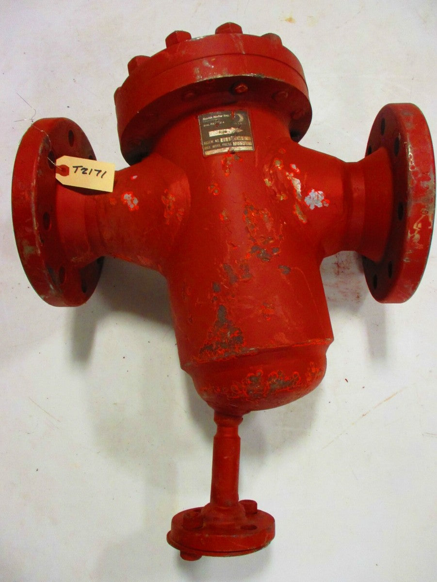  SMITH METER E-Type Strainer 4" Class 300 RF Flanged | WCB Body | 1" Blow-out 