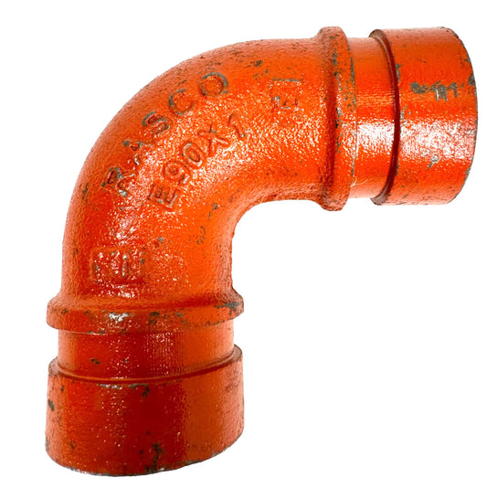 1-1/4" RASCO PN: E90X1 Elbow 90-Degree Grooved End Pipe Fitting