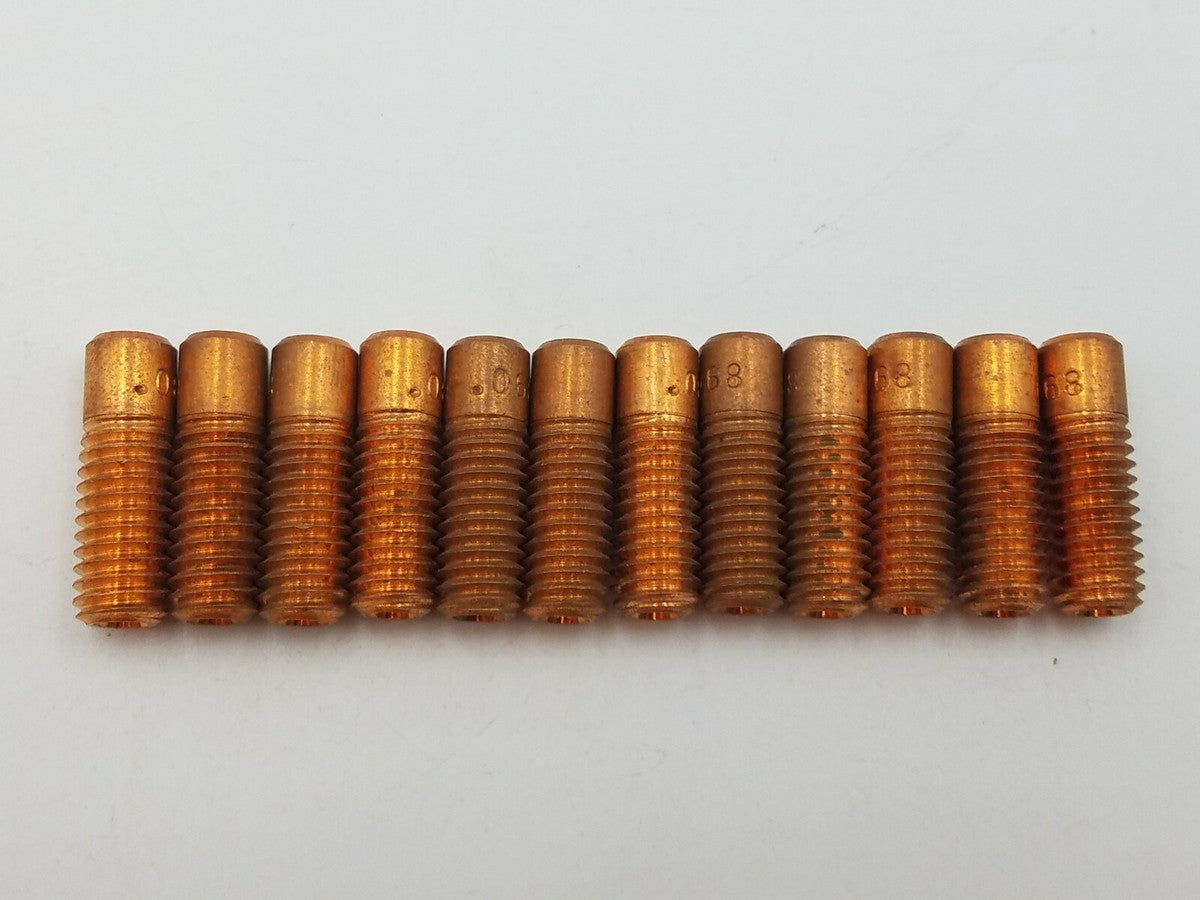 12 Pcs Profax T14157-068 Contact Tip .068" Lincoln K115 MIG Gun Consumable NOS