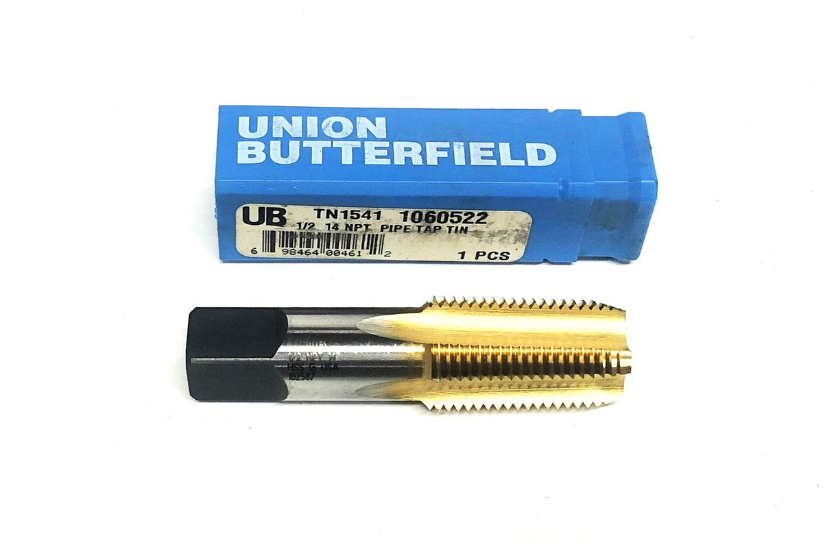 Union Butterfield 1/2-14 NPT HSS G 4 Flute Pipe Tap TN1541 (102587) NOS