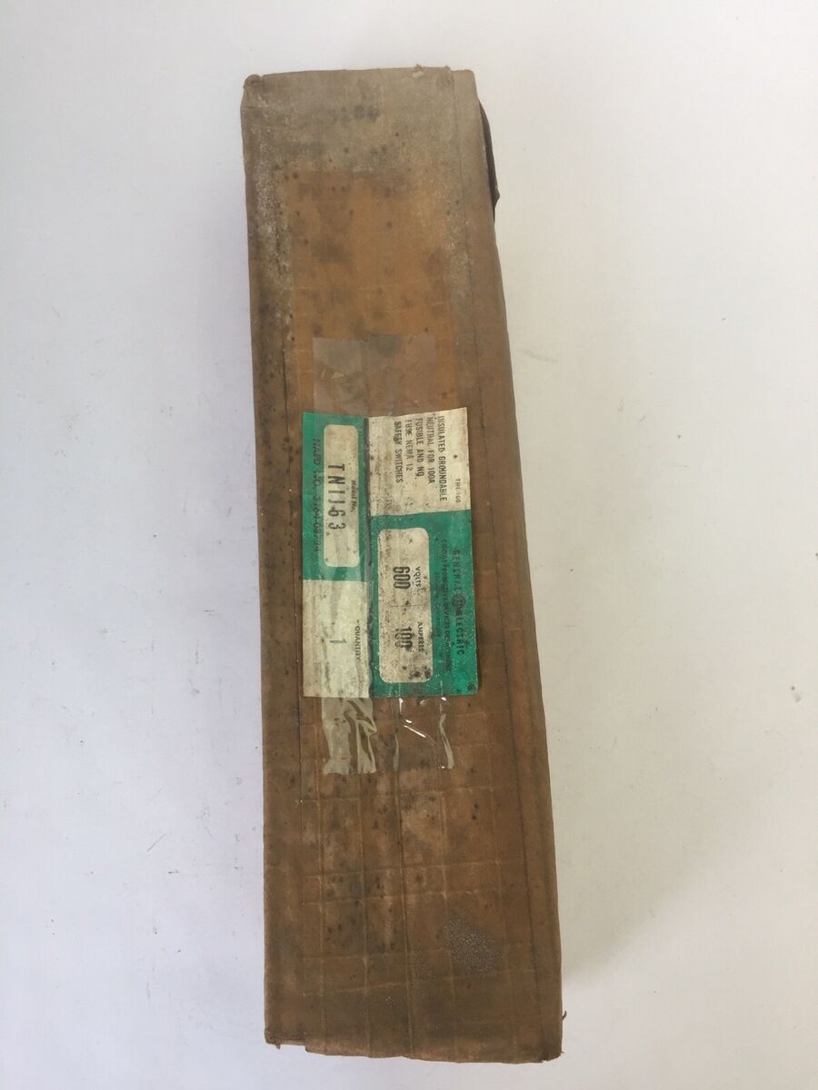 GE TNIJ63 600V INSULATED GROUNDABLE NEUTRAL FOR 100A FUSIBLE AND NO FUSE NEMA 12