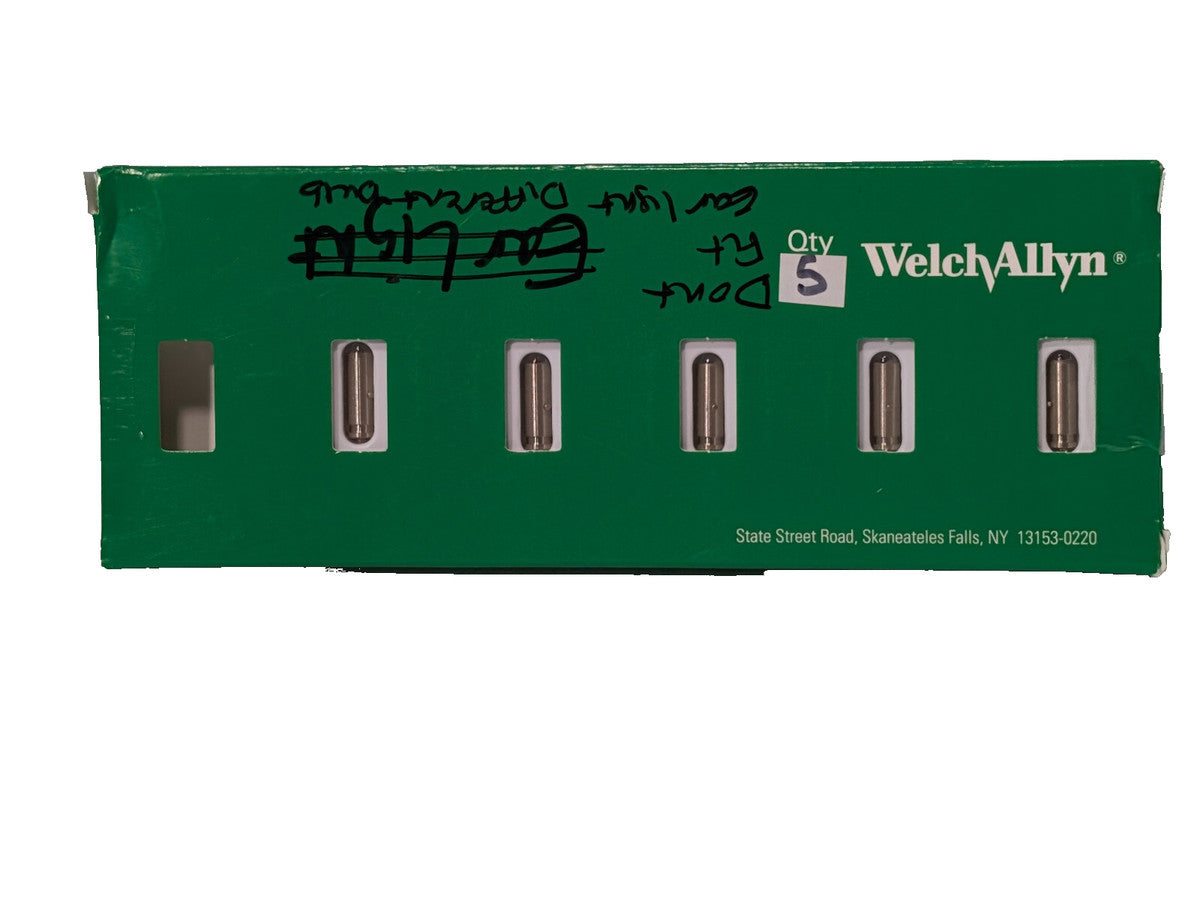 Lot of 5: Welch Allyn 04400-U6 Ophthalmoscope 2.5V Halogen Lamp Bulbs 901000