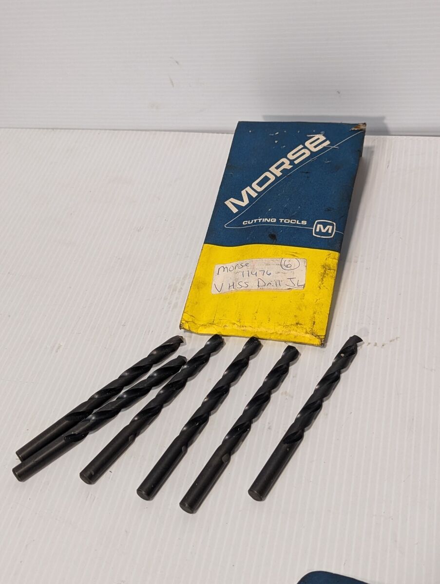 Package of six MORSE 11476, 11/32" HSS jobber drills