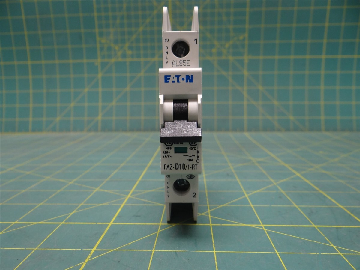 Eaton FAZ-D10/1-RT-SP 15 kAIC, Single Pole, 277V, 10-20X /n, Q38 Circuit Breaker
