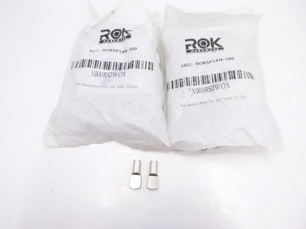 2 100 Packs Rok Hardware ROKSP14N 1/4" Spoon Shaped Cabinet Support Pegs