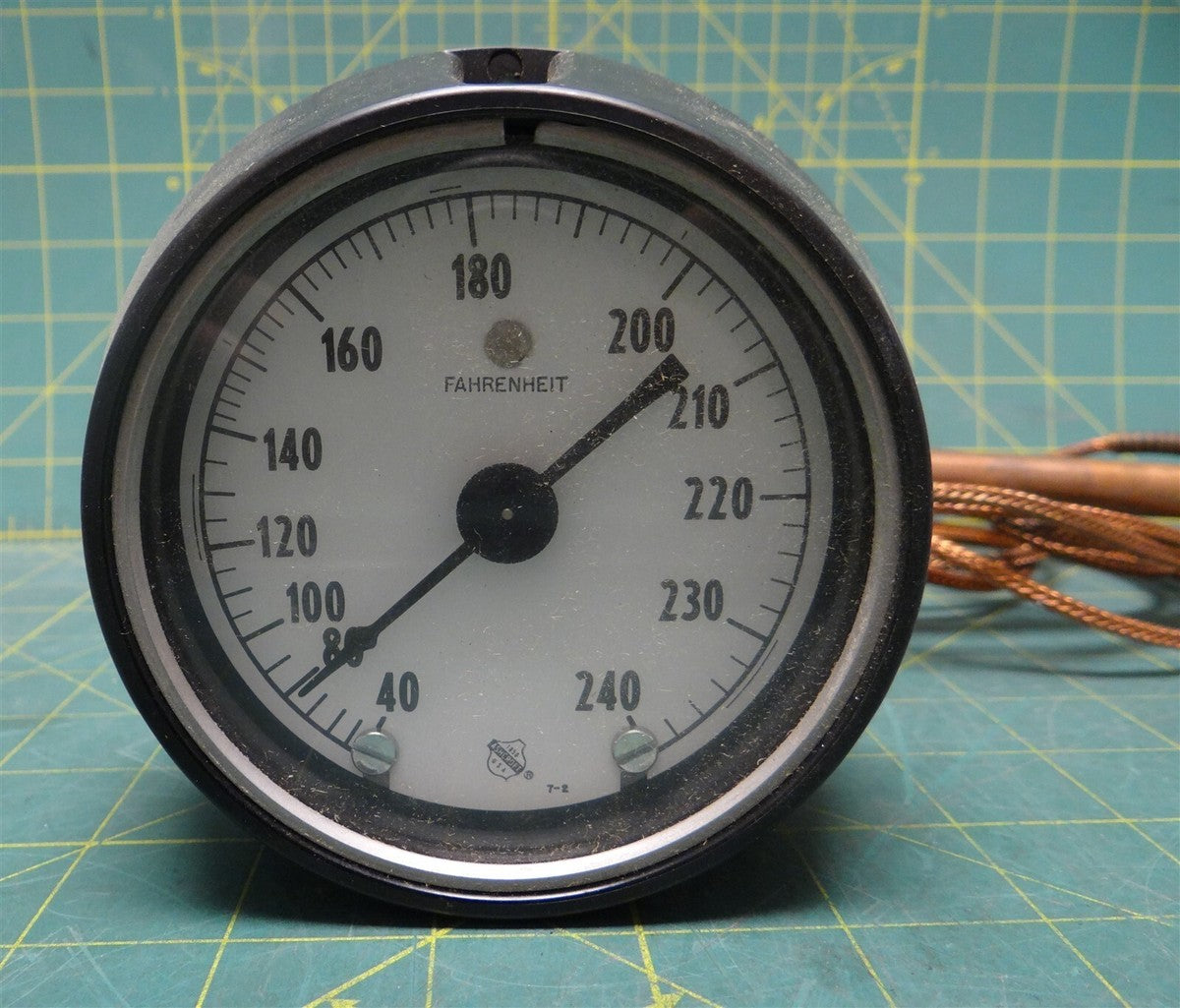Ashcroft 3-1/2" Thermometer 40°F-240°F, 7x1/2" Probe, 10' Cap, 6685-00-689-3489