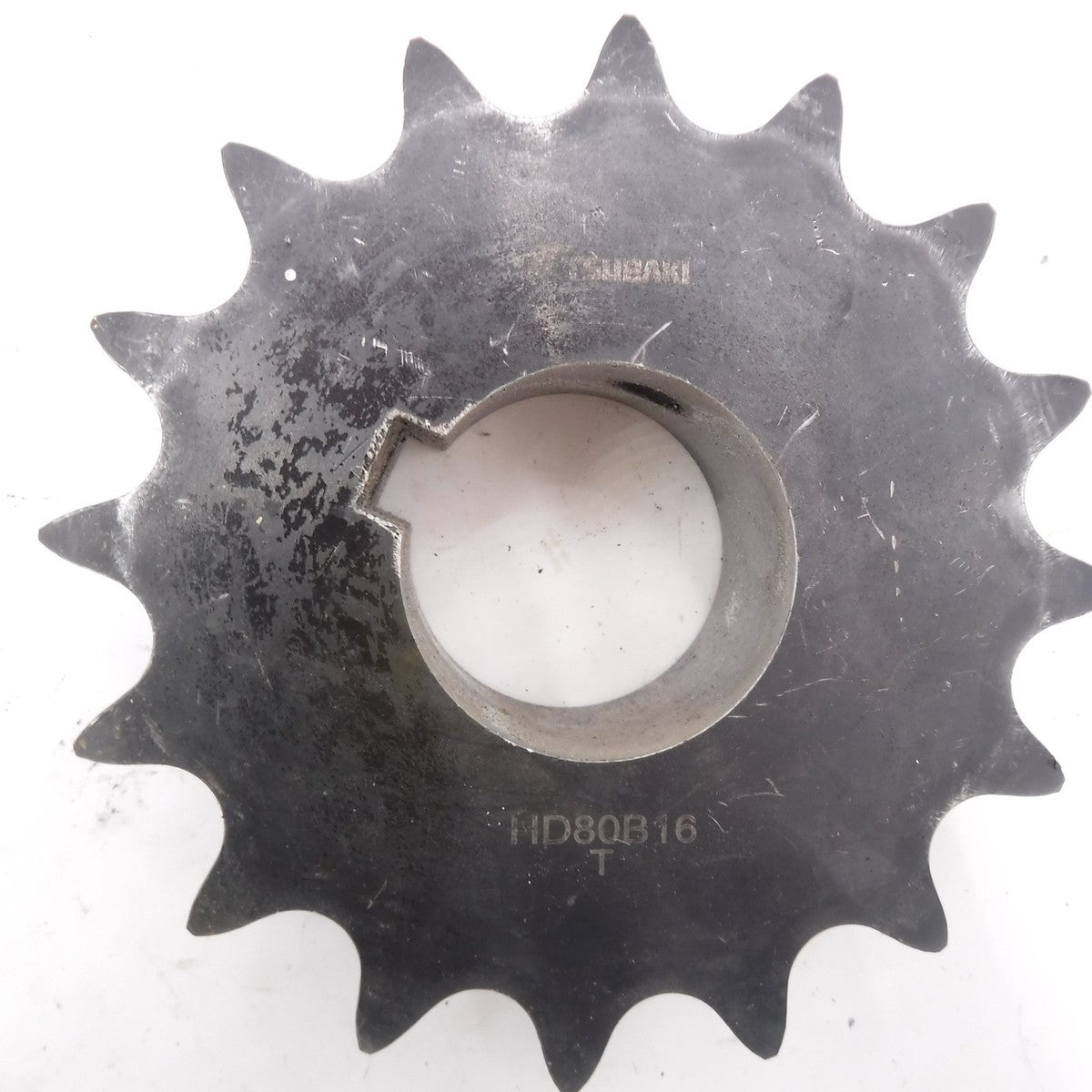 Tsubaki 2 Plate Steel Sprocket 16 Teeth 2" Keyed Bore HD80A16H, D80A16H F2"