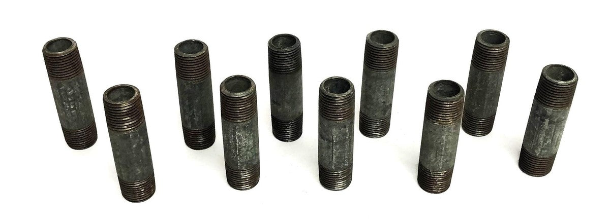 Unbranded 3/4 Inch 14TPI Black Steel Pipe Nipple 3 Inch [Lot of 10] NOS