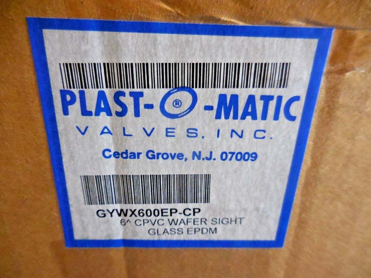 Plast-O-Matic GYWX600EP-CP Wafer Sight Glass (EPDM Seal, 6", CPVC) "NEW"