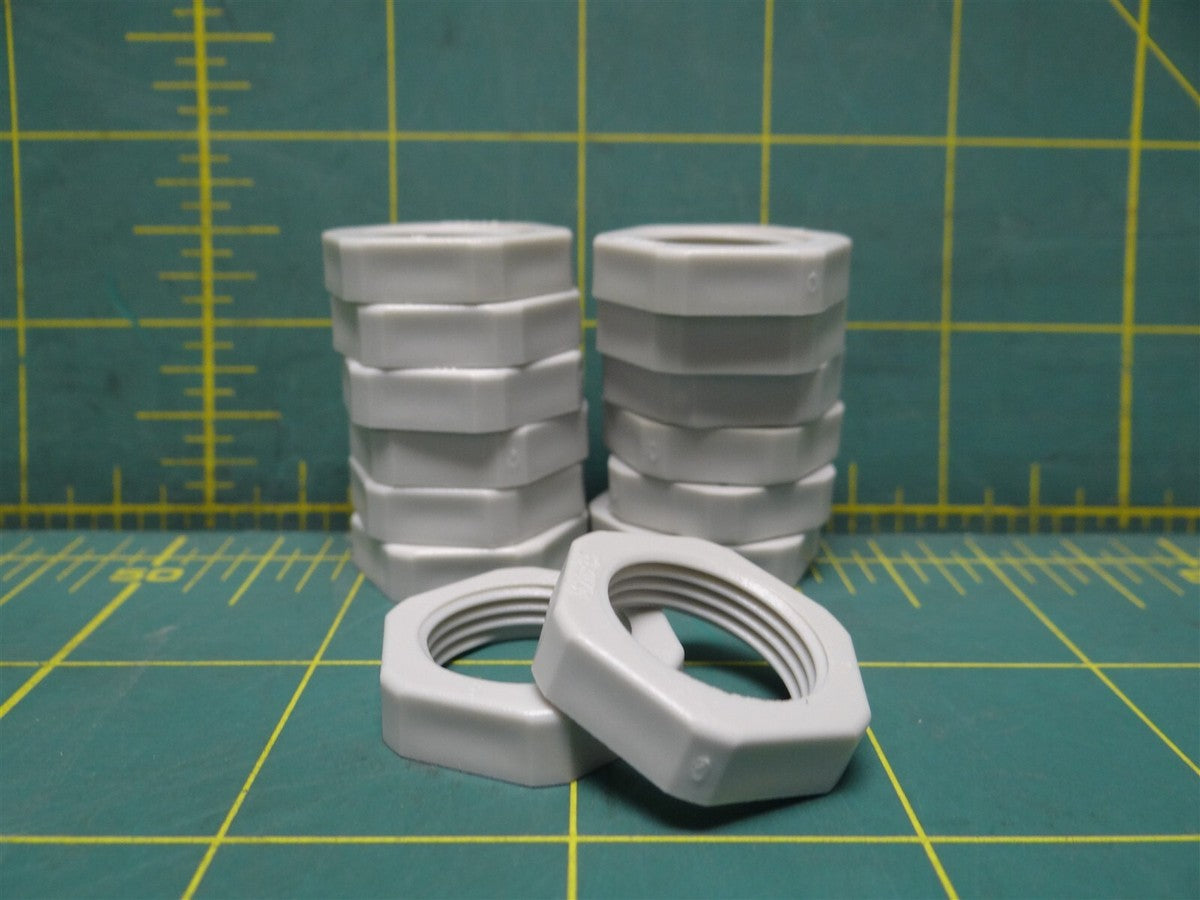 (Qty: 14) Agro M20x1.5 Synthetic Hexagon Lock Nuts 8220 Polyamide Light Grey