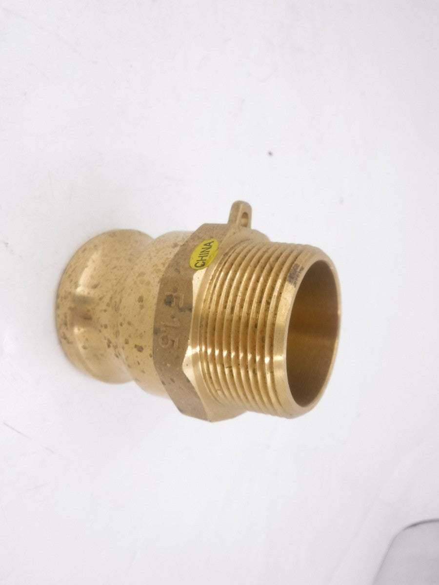 1.5"Male Cam x 1.5"MNPT Brass Camlock Pipe Fitting F 1.5 150-F-BR