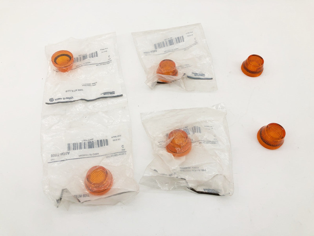 Lot of 6 New Allen-Bradley 800T-N26A Amber Pilot Light Lens Accessories - No Box