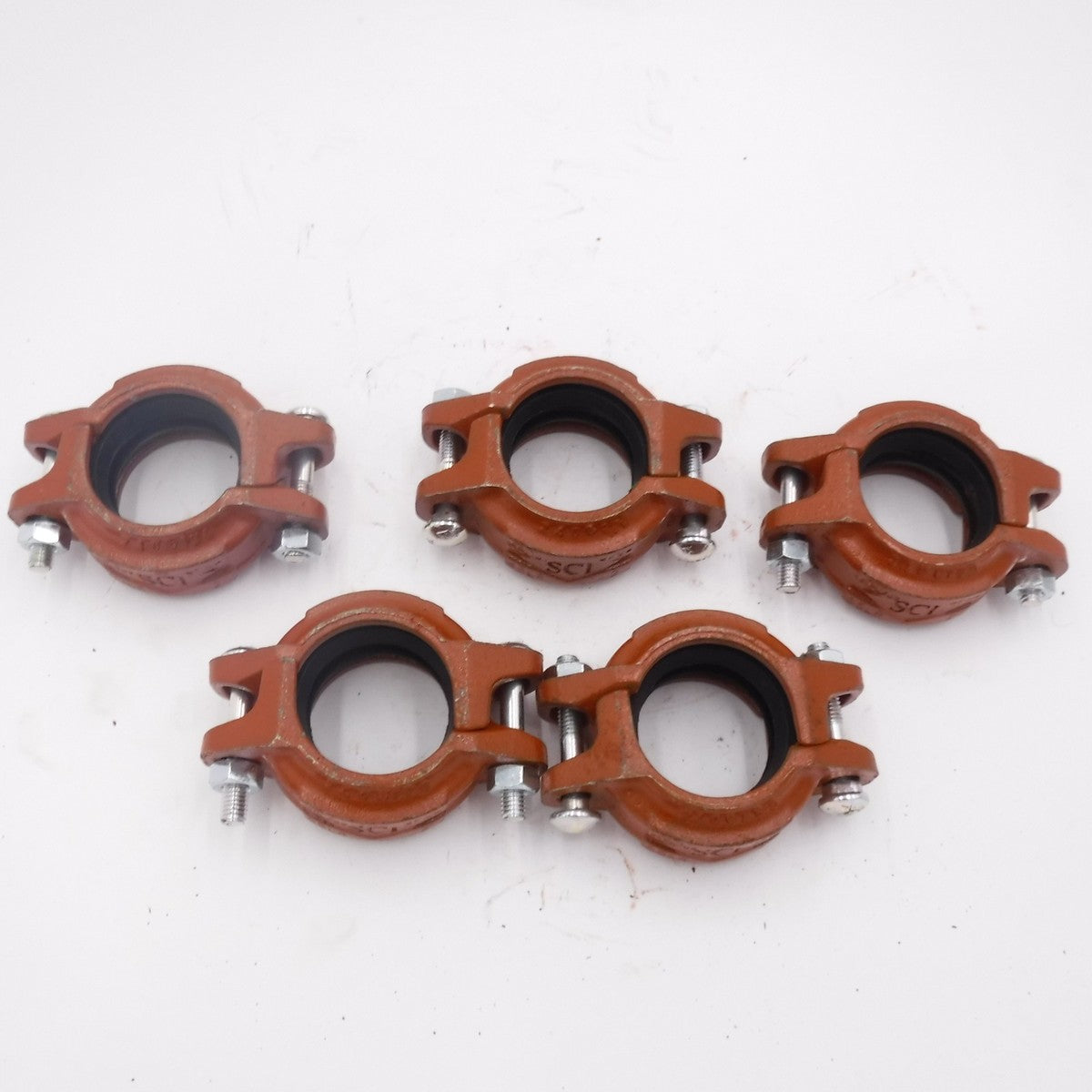 5 Pack SCI 2" 65LP Lightweight Flexible Coupling Triple Seal EPDM Grade E Gasket