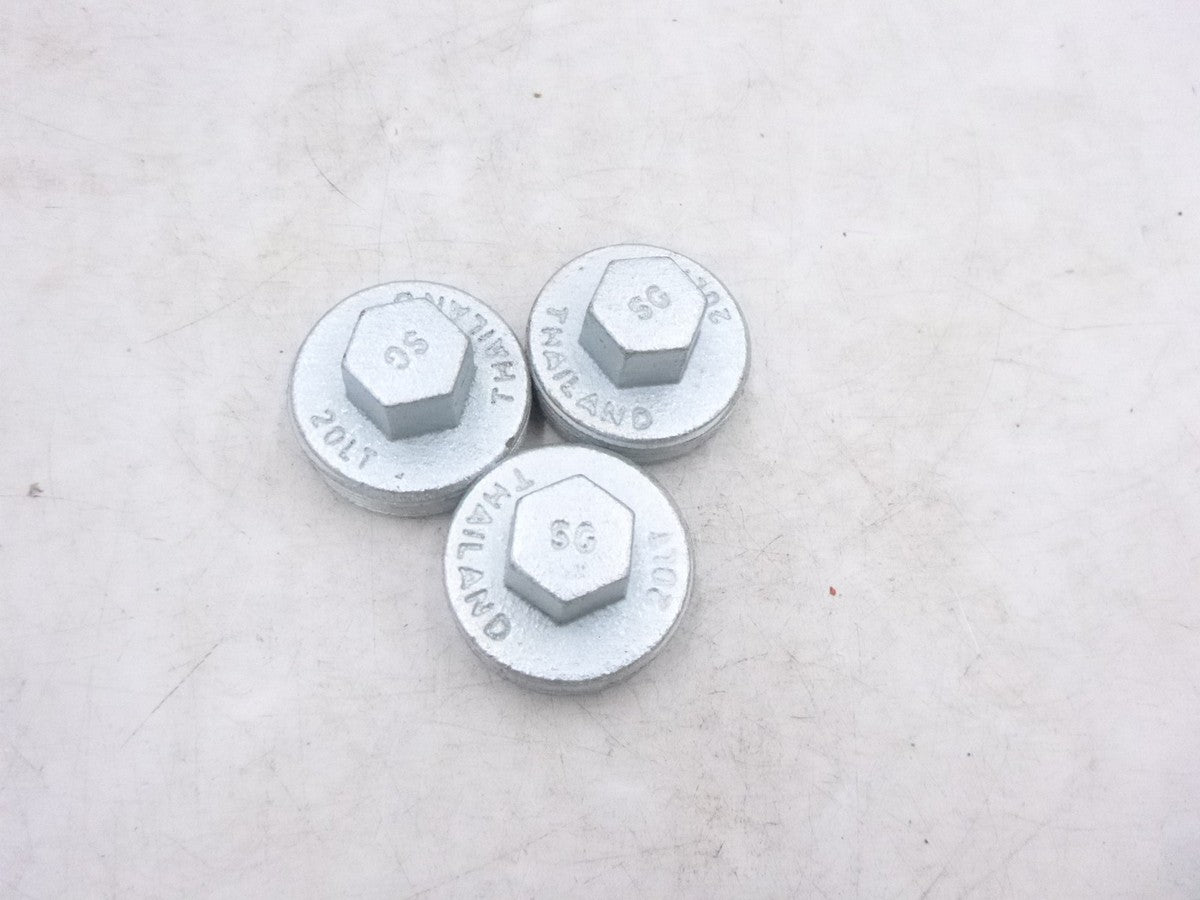 3 Pack SG Thailand 20LT Meter Test Nut Plug 1/2" Tap 1-7/8" MNPT Galvanized