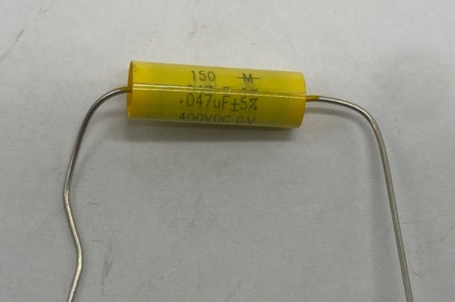 Mallory 150M series metalized film capacitor axial lead 0.047uf/400V, 473J400V
