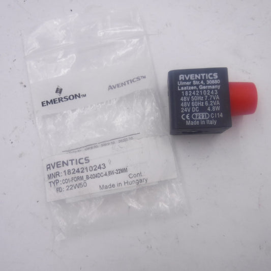 1824210243 Aventics Pneumatic Valve Coil CO1-FORM_B-024DC-4 8W-22MM