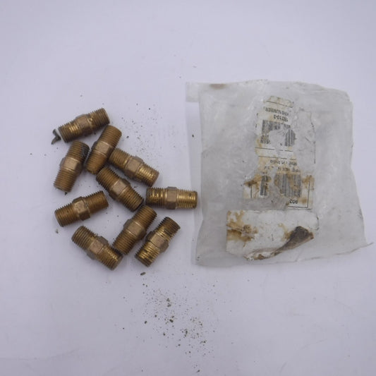 10 Pack Imperial Supplies 3/8" Brass Hex Nipples 90340