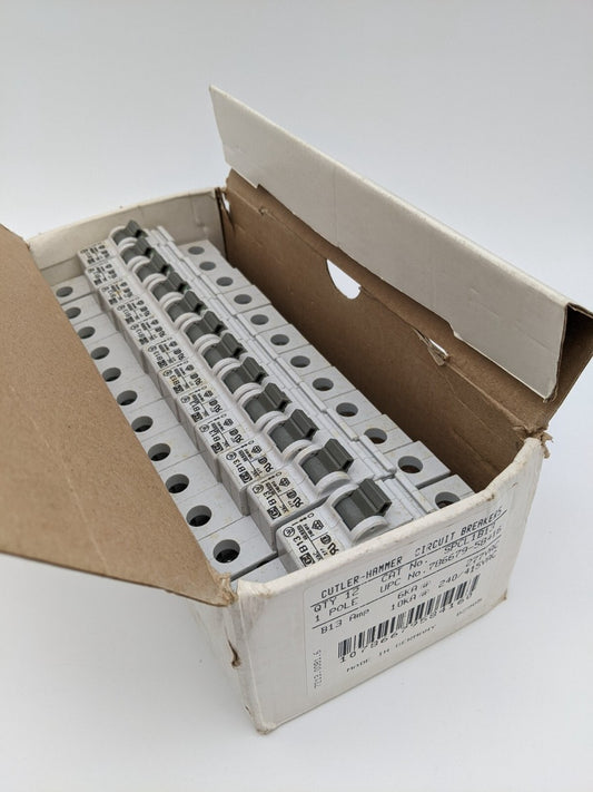 12 Piece Box Cutler Hammer SPCL1B13 Miniature Circuit Breaker 13 Amp 1 Pole 415V
