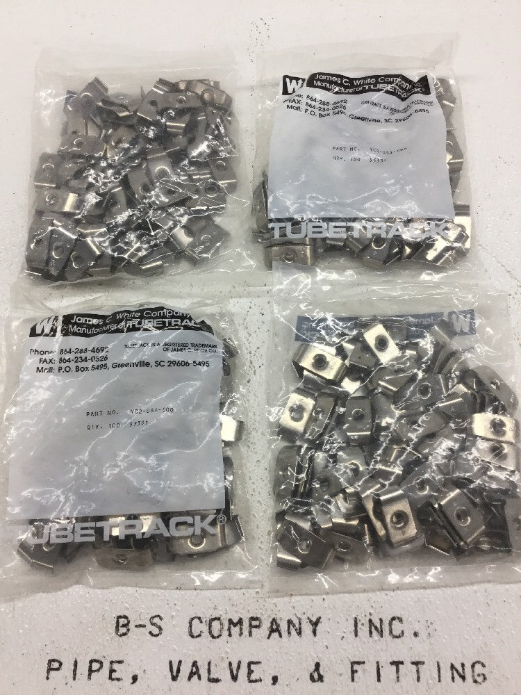 Tubetrack 2 Tube Yoke Clamps YC2-SS4-500 For 1/2" Tubing (bag of 100 Pieces)