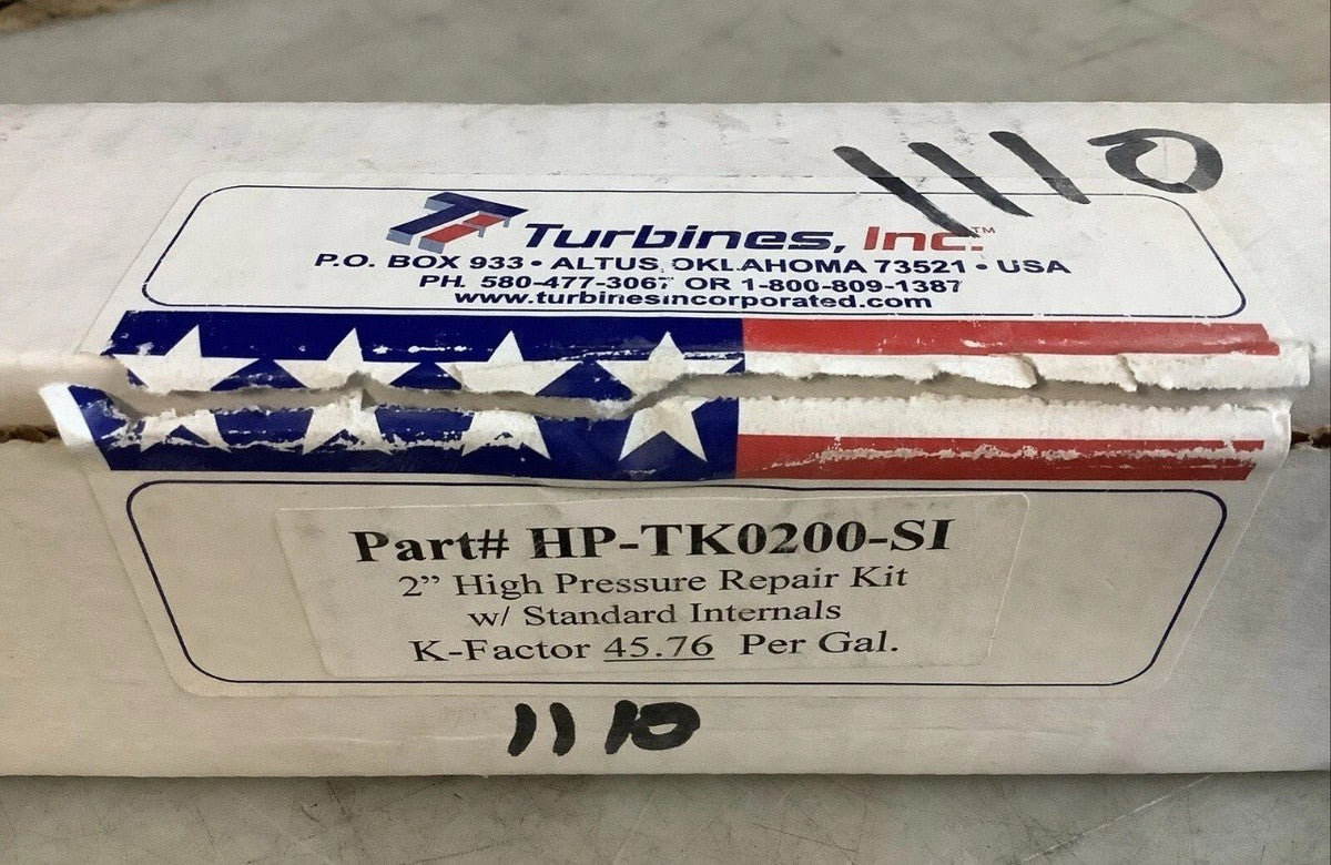 TURBINES INC HP-TK0200-SI 2” PRESSURE REPAIR KIT K-FACTOR NEW Free Shipping. D5
