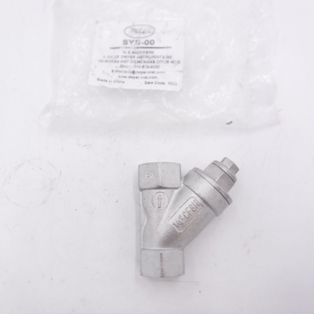 Dwyer 1/4" Stainless Steel Y-Strainer 800 WOG, SYS-00