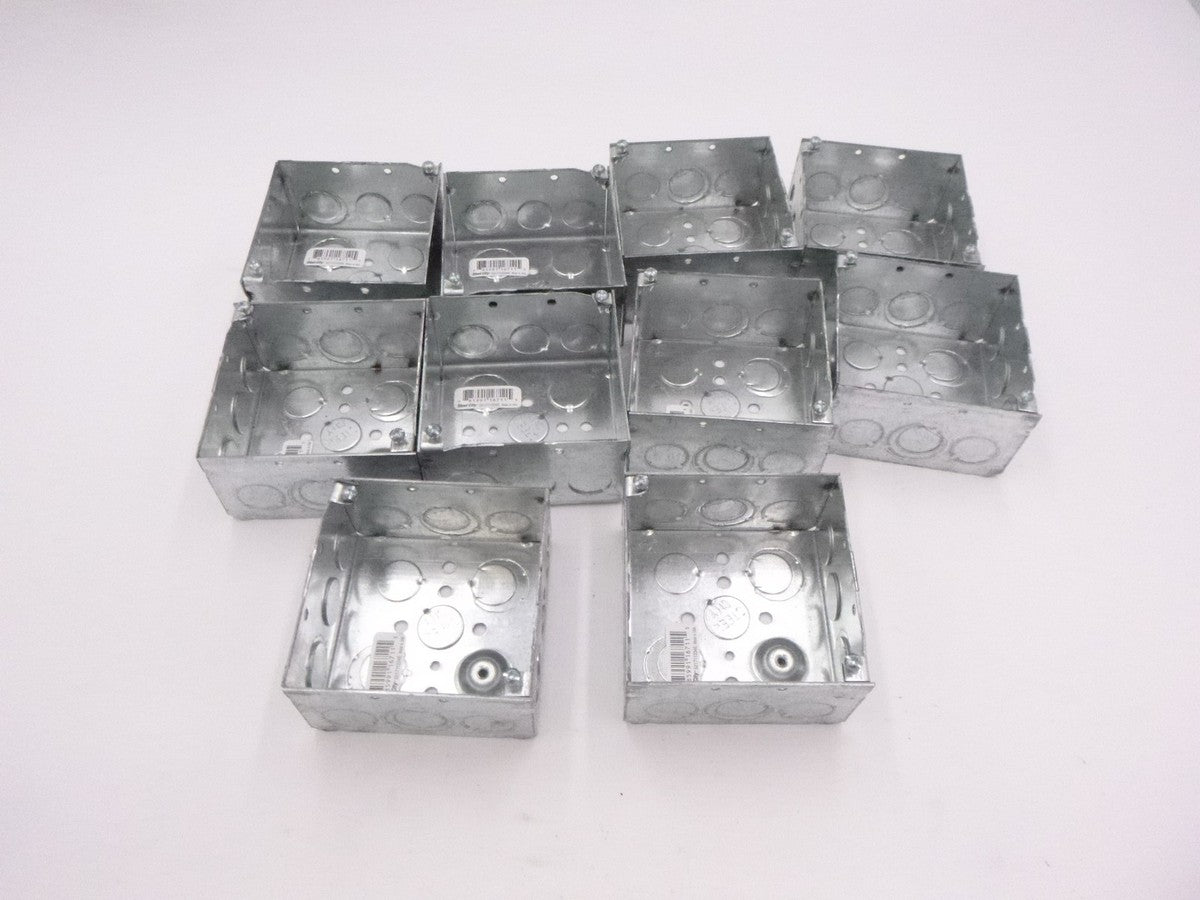 10 Pack Steel City Welded Style Outlet Box Steel 30.3 cu-in 4" x 2-1/8"