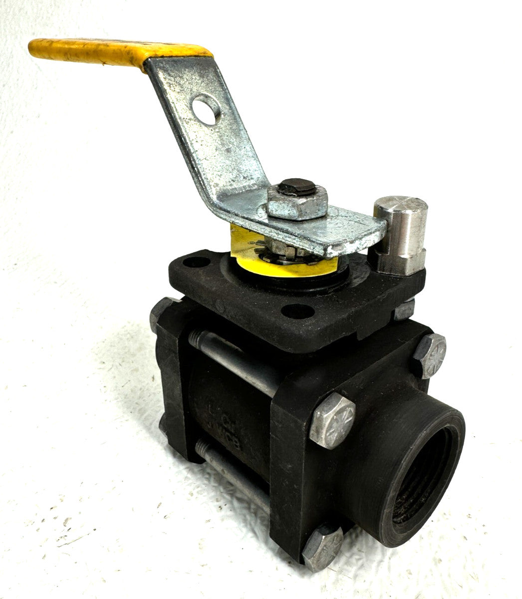APOLLO 83R-104-01 3/4" Carbon Steel 3-Piece Ball Valve, NPT Thread, 1000-psi CWP