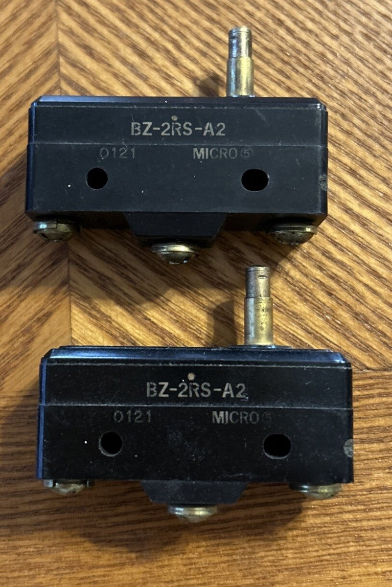 *QTY 2*MICRO SWITCH BZ-2RS-A2 Snap Action Switch, Overtravel, Plunger.     T3