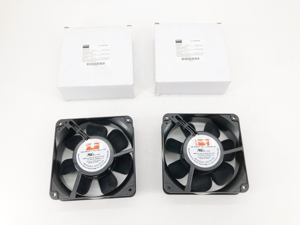 Lot of 2 New Dayton 2RTK6 Axial Fans 115V 124 CFM