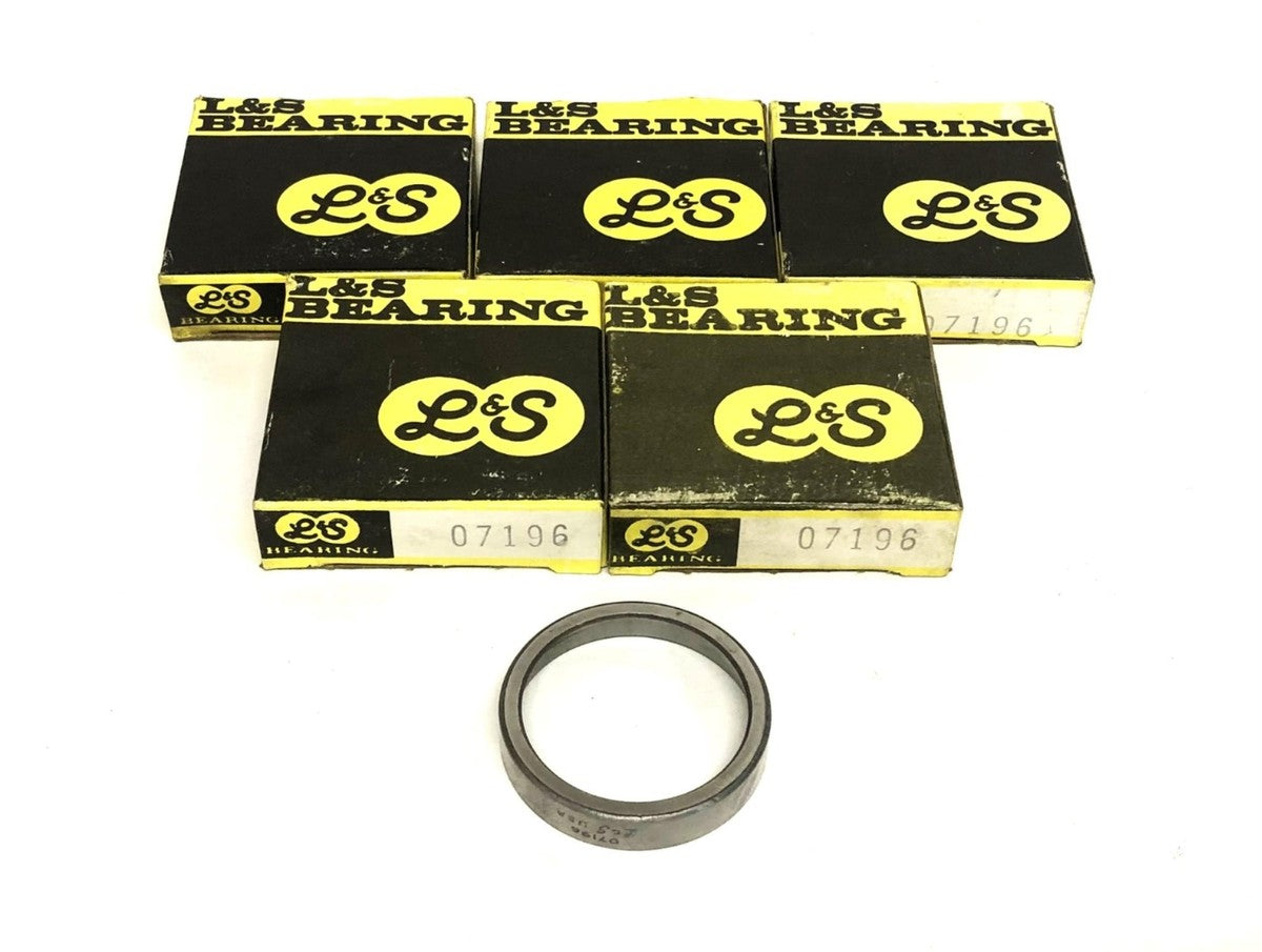 L&S Bearing Tapered Roller Bearing Cup 07196 [Lot of 5] NOS