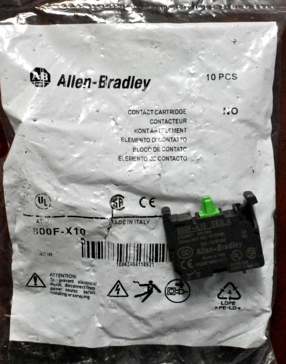 Allen Bradley 800F-X10 Contact Block 1NO (Pack of 10)