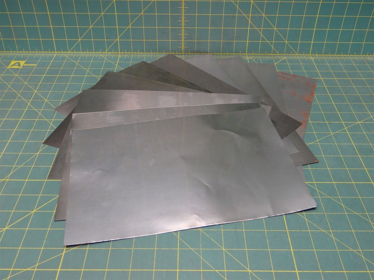 Artus Stainless Steel Shim Stock PN: 9301K5 8 x 12" 10 Sheets Assorted Thickness