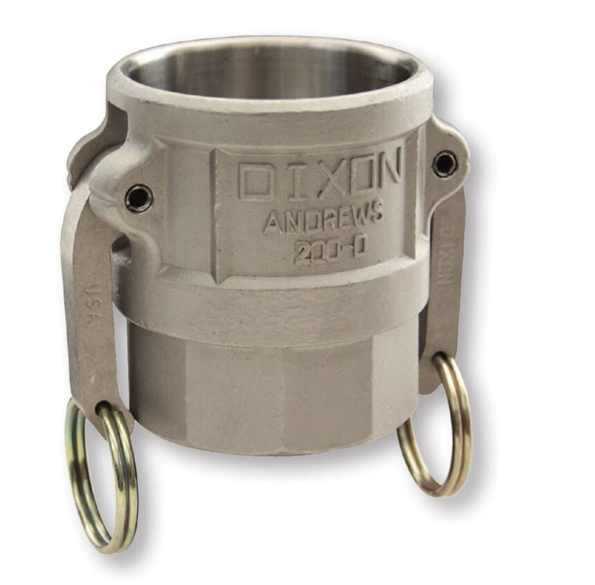 DIXON 600-D-SS 6" Type D Coupler Female Coupler x Female NPT 316 Stainless Steel