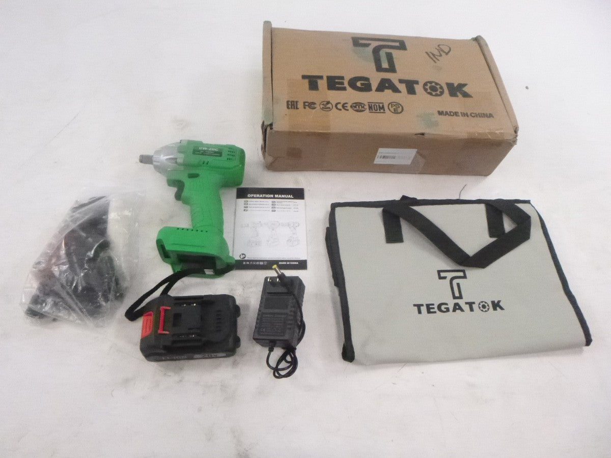 Tegatok 20V 2200RPM Cordless Drill Set CW-20C w/ Battery& Charger& Drill Bit Set