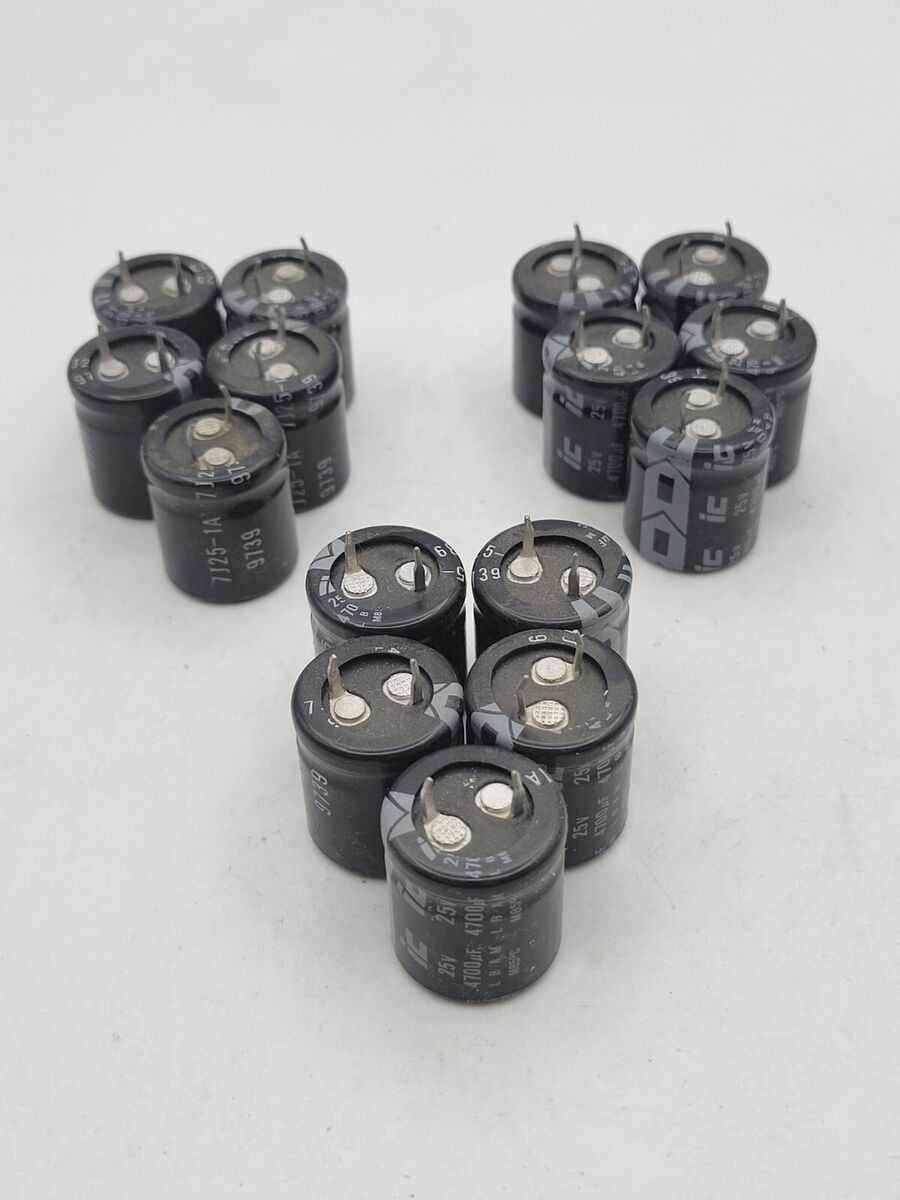 15 Pieces IC 7J25-1A 9739 Aluminum Electrolytic Capacitor Black 25 Volt 4700 uF