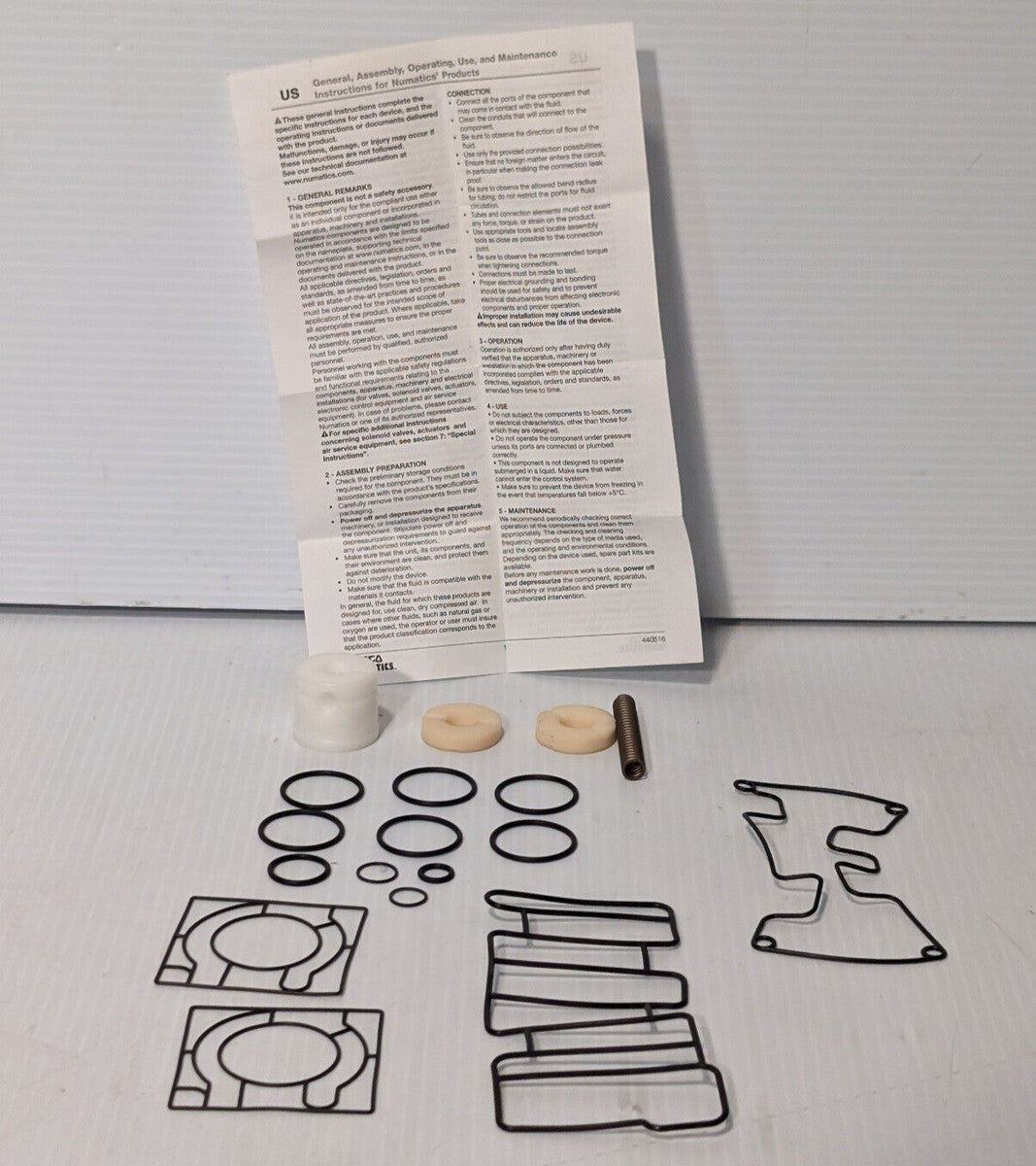 Numatics 13BP-K1 Valve Repair Kit, Made in USA, for Single Solenoid AC or DC