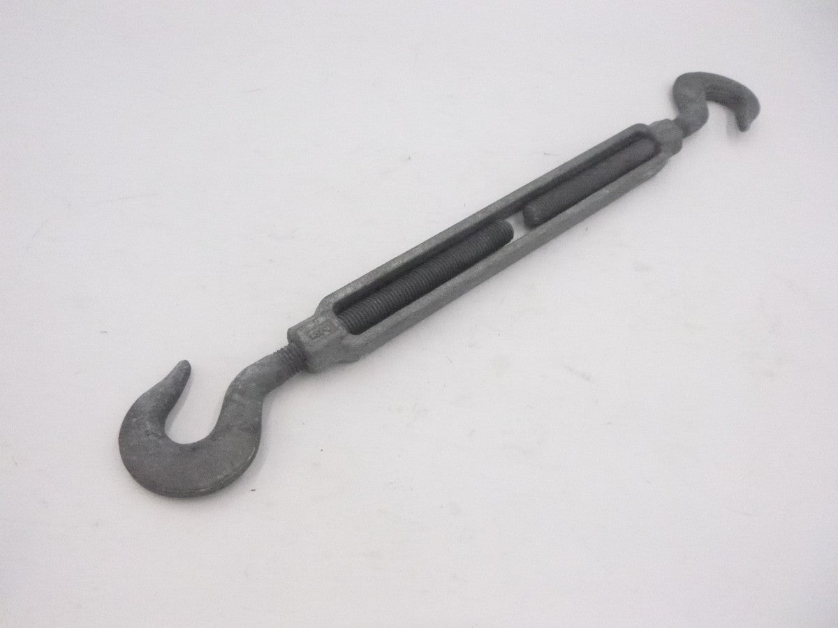 3/4" x 12" Turnbuckle Hook x Hook Carbon Steel Hot Dipped Galvanized