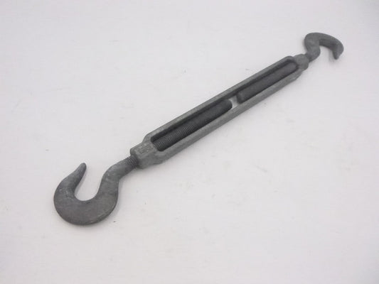 3/4" x 12" Turnbuckle Hook x Hook Carbon Steel Hot Dipped Galvanized
