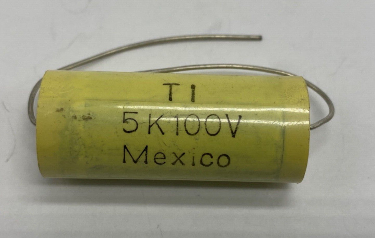 TI metalized film capacitor axial lead 5.0uf/100V, 5K100V