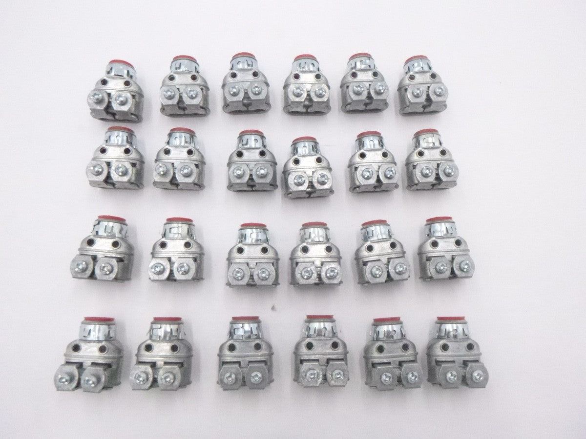 24 Pack Arlington SG3838 3/8" Twin Duplex Saddle Grip Connectors